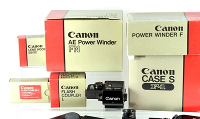 Lot 134 - A Good Selection of Canon F1 Accessories.
