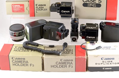 Lot 134 - A Good Selection of Canon F1 Accessories.