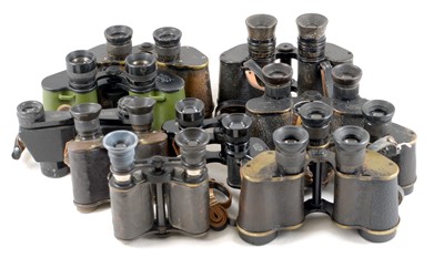 Lot 185 - 10 Pairs of Binoculars, inc CZJ, Ross, Ex WD etc.