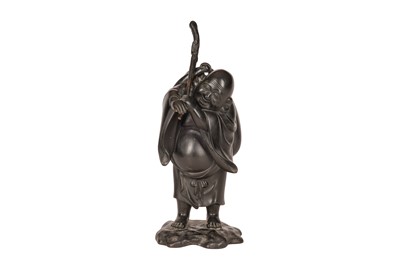 Lot 181 - A JAPANESE BRONZE FIGURE OF BUDDHA