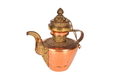 Lot 176 - A TIBETAN COPPER EWER