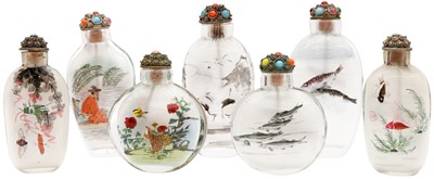 Lot 320 - A GROUP OF SIX CHINESE INSIDE-PAINTED SNUFF BOTTLES