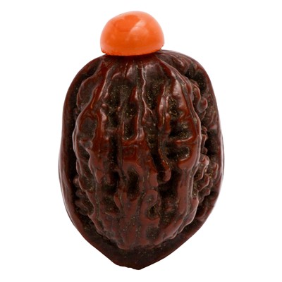 Lot 763 - A Chinese yixing 'walnut' snuff bottle, 19th century
