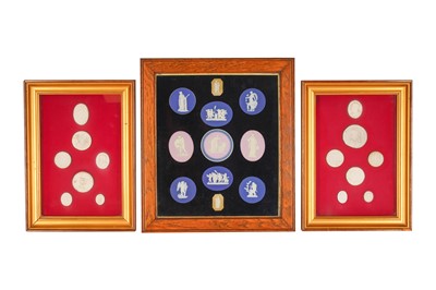 Lot 154 - A COLLECTION OF FRAMED WEDGWOOD AND CAMEO PLAQUES, 19TH AND 20TH CENTURY