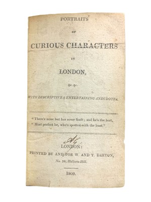 Lot 52 - Portraits of Curious Characters in London