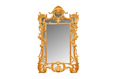 Lot 223 - A BAROQUE REVIVAL CARVED GILTWOOD MIRROR, LATE 19TH/EARLY 20TH CENTURY