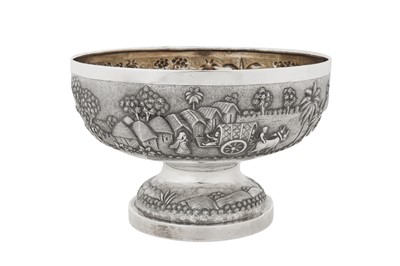 Lot 98 - A late 19th / early 20th century Anglo – Indian silver footed bowl, Calcutta, Bhowanipore circa 1900 by Grish Chunder Dutt