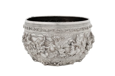 Lot 133 - A late 19th century Burmese silver bowl, Rangoon circa 1890