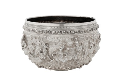 Lot 133 - A late 19th century Burmese silver bowl, Rangoon circa 1890