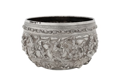 Lot 133 - A late 19th century Burmese silver bowl, Rangoon circa 1890