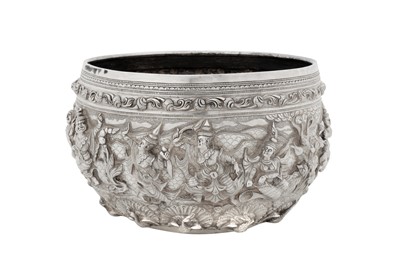 Lot 133 - A late 19th century Burmese silver bowl, Rangoon circa 1890