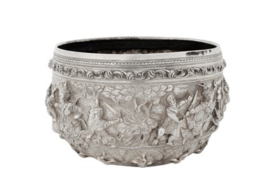 Lot 133 - A late 19th century Burmese silver bowl, Rangoon circa 1890