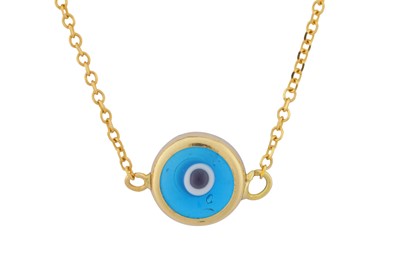 Lot 222 - AN EVIL EYE BRACELET