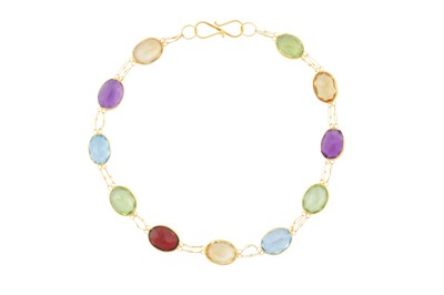 Lot 237 - A MULTI-GEM BRACELET