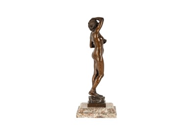 Lot 83 - A late 19th century patinated bronze sculpture titled 'TEMPTATION'