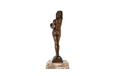 Lot 83 - A late 19th century patinated bronze sculpture titled 'TEMPTATION'
