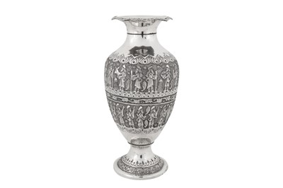 Lot 229 - A late 20th century Persian (Iranian) silver vase, Shiraz circa 1970 retailed by Seyyed Hassan Jouzdani (b.1928, d.c. 2022) of Isfahan