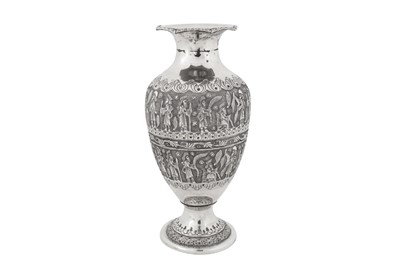 Lot 229 - A late 20th century Persian (Iranian) silver vase, Shiraz circa 1970 retailed by Seyyed Hassan Jouzdani (b.1928, d.c. 2022) of Isfahan