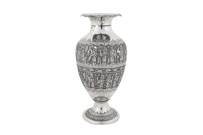 Lot 229 - A late 20th century Persian (Iranian) silver vase, Shiraz circa 1970 retailed by Seyyed Hassan Jouzdani (b.1928, d.c. 2022) of Isfahan