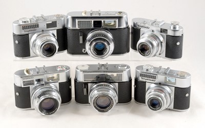 Lot 183 - Group of Six Voigtlander 35mm Cameras.