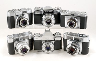 Lot 177 - Six Zeiss Ikon 35mm Cameras.