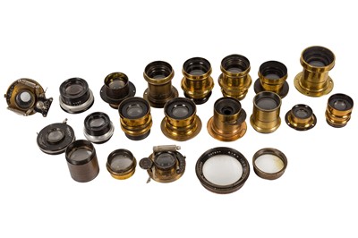 Lot 31 - A Selection of Brass and Enlarging Lenses