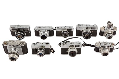 Lot 456 - A Good Selection of Mid Century Rangefinder & Viewfinder Cameras