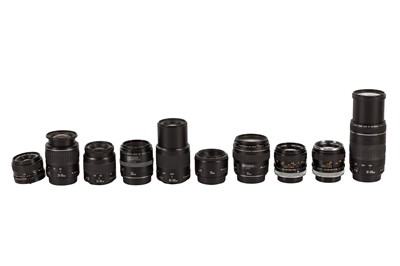 Lot 133 - A Selection of Canon FD and EF SLR Lenses