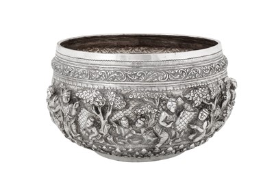 Lot 132 - An early 20th century Burmese silver bowl, Rangoon circa 1920