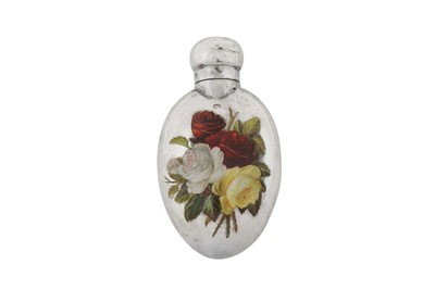 Lot 42 - A Victorian sterling silver and enamel scent bottle, London 1891 by Saunders and Shepherd