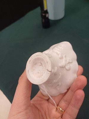 Lot 440 - A Chinese Dehua libation cup and a blanc-de-chine bowl, Kangxi period and later