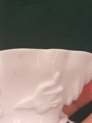 Lot 440 - A Chinese Dehua libation cup and a blanc-de-chine bowl, Kangxi period and later