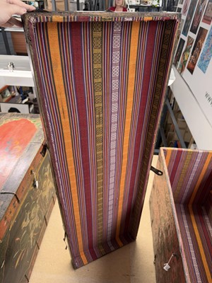 Lot 852 - A LARGE TIBETAN PAINTED WOOD 'DRAGON' CHEST