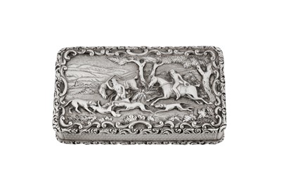 Lot 2 - Welsh Interest - A William IV sterling silver snuff box, Birmingham 1830 by Taylor and Perry