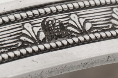 Lot 278 - A pair of early 19th century Austrian 13 loth (812 standard) silver candlesticks, Vienna probably 1805 by Paul Mayerhofer (active 1785-1811)