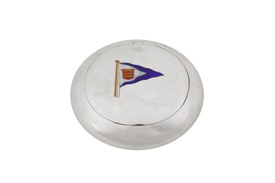 Lot 50 - Vexillology interest – A George V sterling silver and enamel snuff box, Birmingham 1922 by William Neale