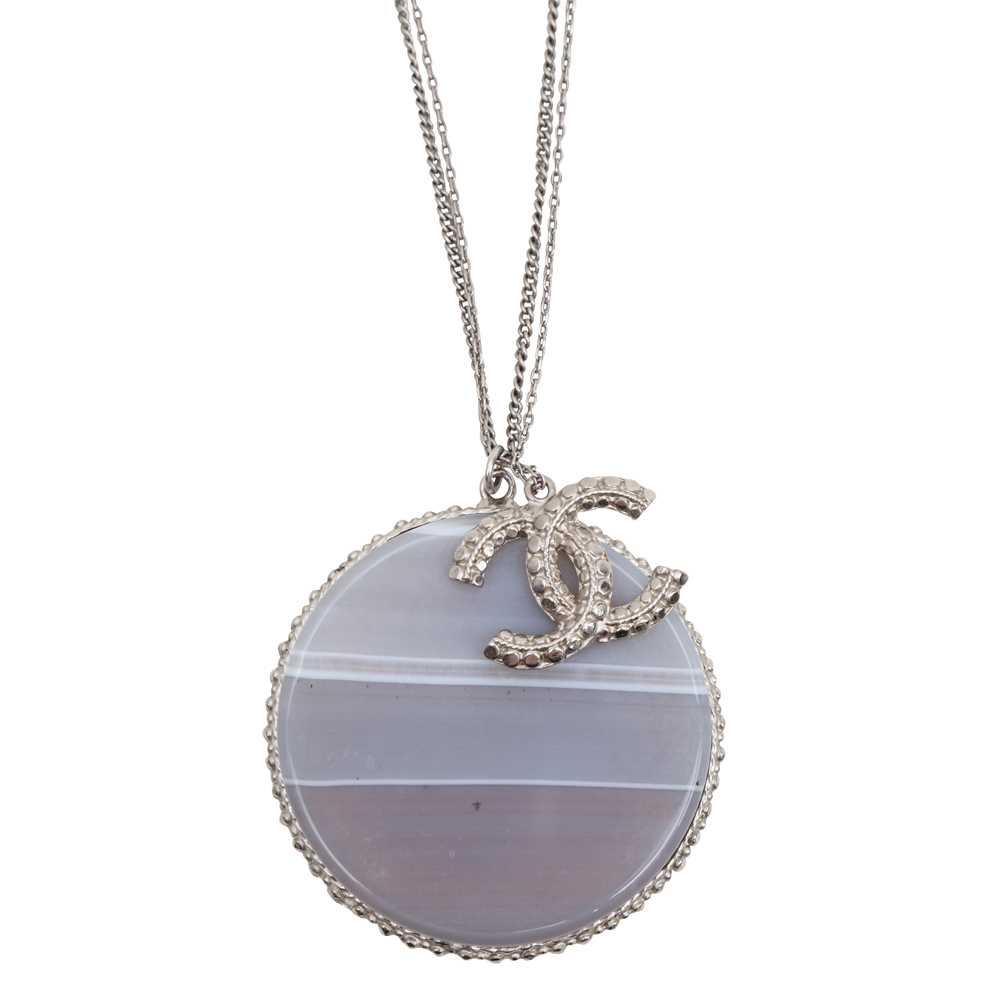 Lot 57 - Chanel Grey Agate CC Necklace