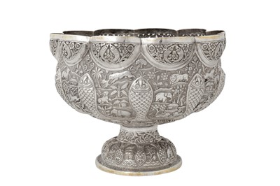 Lot 103 - An early 20th century Anglo – Indian unmarked silver footed bowl, Lucknow circa 1910