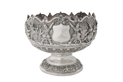 Lot 104 - An early 20th century Anglo – Indian unmarked silver footed bowl, Lucknow circa 1910