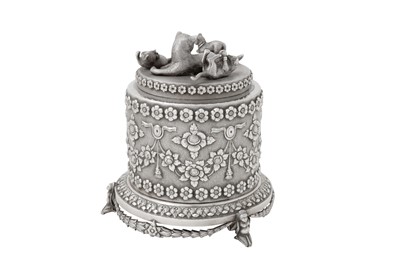 Lot 124 - An unusual and rare late 19th century Anglo – Indian unmarked silver betel box, Madras circa 1880