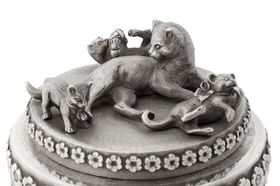 Lot 124 - An unusual and rare late 19th century Anglo – Indian unmarked silver betel box, Madras circa 1880