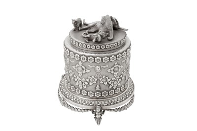 Lot 124 - An unusual and rare late 19th century Anglo – Indian unmarked silver betel box, Madras circa 1880