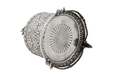 Lot 124 - An unusual and rare late 19th century Anglo – Indian unmarked silver betel box, Madras circa 1880