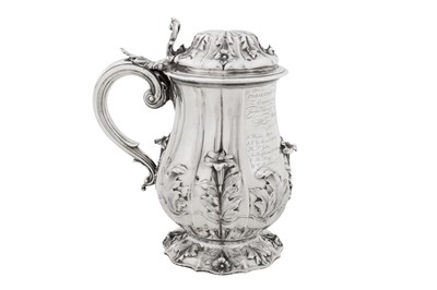 Lot 73 - Indian colonial interest – A William IV sterling silver tankard, London 1830 by Charles Fox