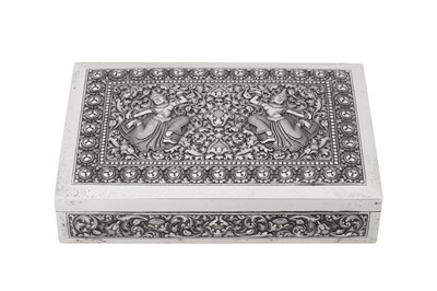 Lot 166 - A mid-20th century Cambodian 900 standard silver cigarette box, circa 1960 marked Than