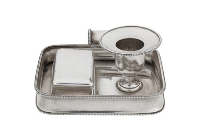 Lot 45 - A Victorian sterling silver combination vesta case and taper stick, London 1886 by William Leuchars