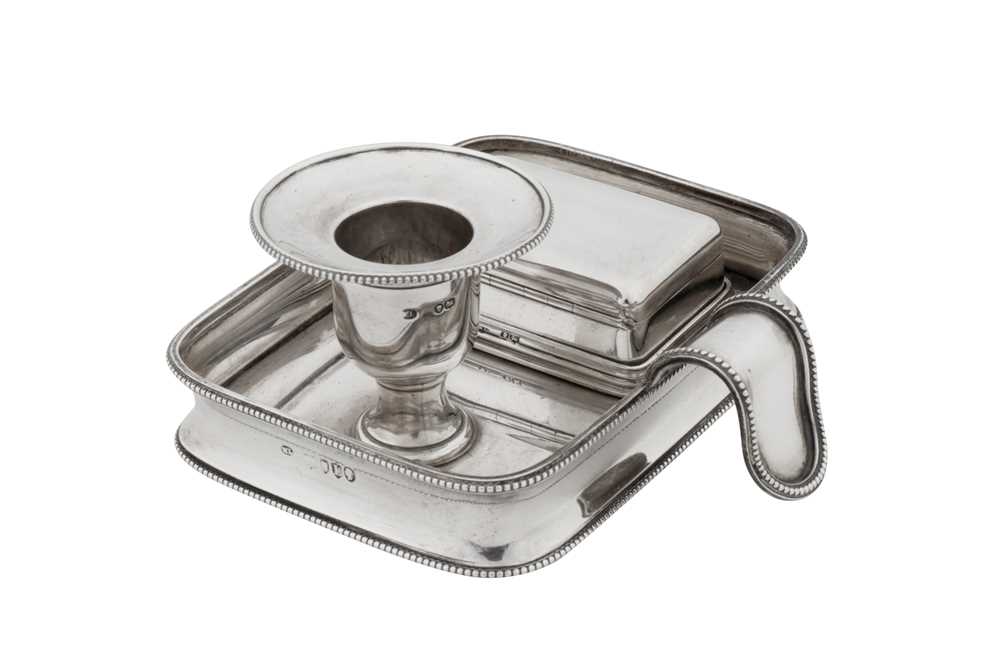 Lot 45 - A Victorian sterling silver combination vesta case and taper stick, London 1886 by William Leuchars
