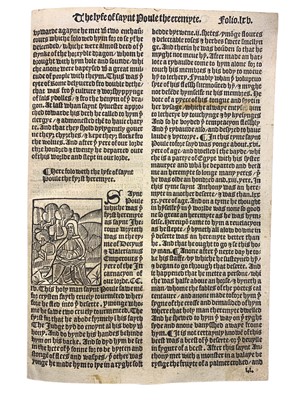 Lot 5 - de Voragine (Jacobus) Twelve leaves from the The Golden Legend [Legenda aurea], [1527]