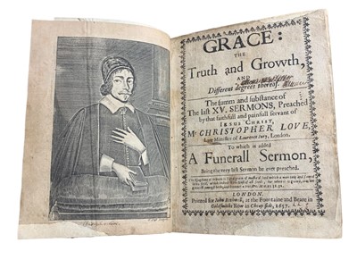 Lot 26 - Love (Christopher) [Sammelband] Grace: the truth and growth, and different degrees thereof, 1657-58