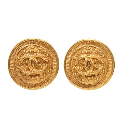 Lot 146 - Chanel Filigree CC Clip On Earrings